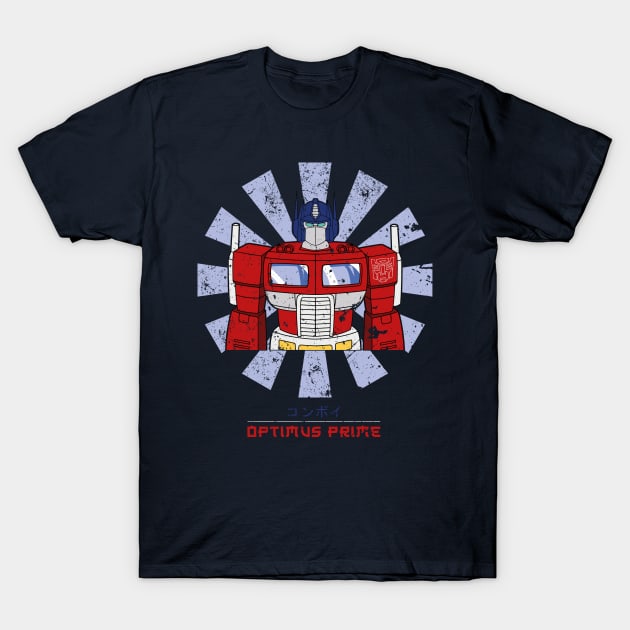 Optimus Prime Retro Japanese Transformers T-Shirt by Nova5